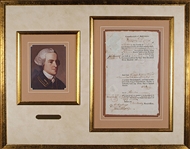 John Hancock 1780 Naval Document Signed as Governor of Massachusetts